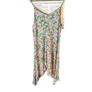 Ariat Asymmetric Dress Womens Large Multicolor Camouflage Floral Spaghetti Strap